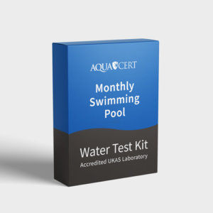 Test kit for the monthly microbiological testing of a swimming pool