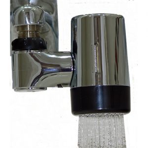 Water Flowing Through an AquaCert Legionella Tap Filter